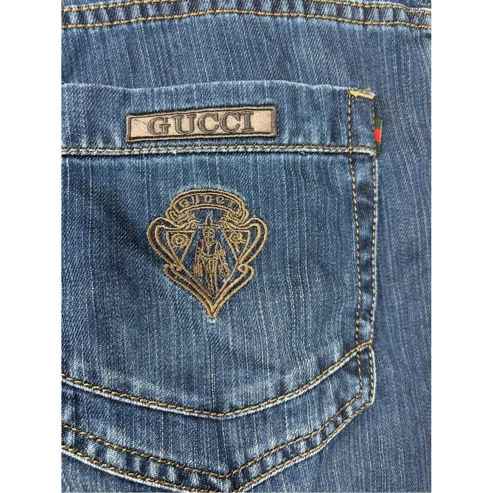Authentic Gucci Made in Italy Blue Straight Leg Jeans Men's EU 42 Designer Denim